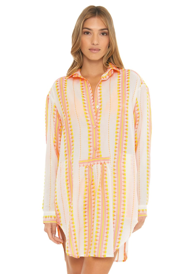 Trina Turk Women's Standard Montauk Shirt Dress-Beach Cover Ups