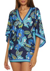 Trina Turk Women's Standard Pirouette Casablanca Dress V-Neck Floral Print Casual Beach Cover Ups