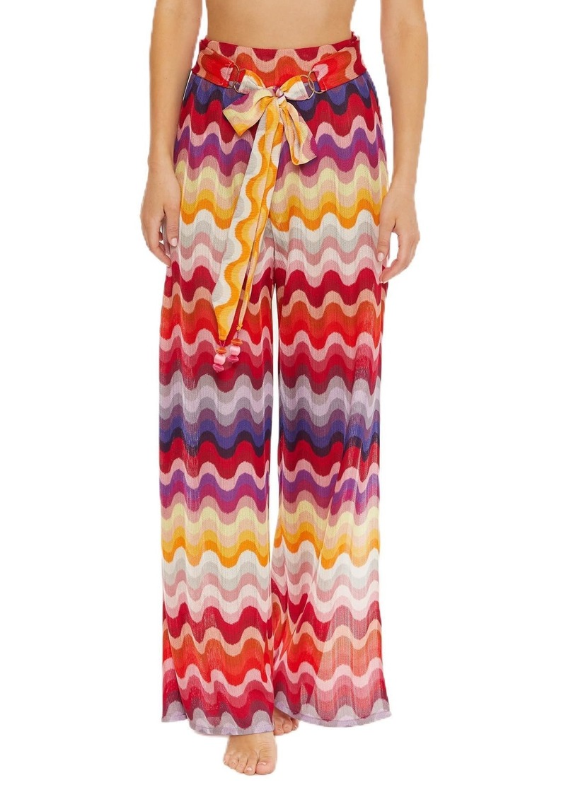 Trina Turk Women's Standard Portofino Pants Casual Wide Leg Beach Cover Ups