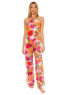 Trina Turk Women's Standard Sunny Bloom Slit Pants Floral Print-Bathing Suit Cover Ups