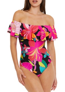 Trina Turk Women's Standard Solar One Piece Swimsuit Floral Print Bathing Suits