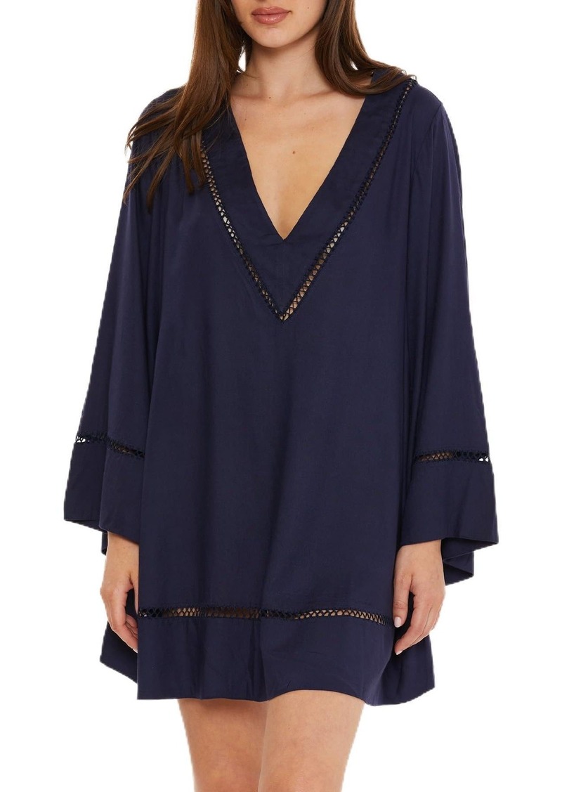 Trina Turk Women's Standard Wailea Dress V-Neck Casual Pull On Beach Cover Ups