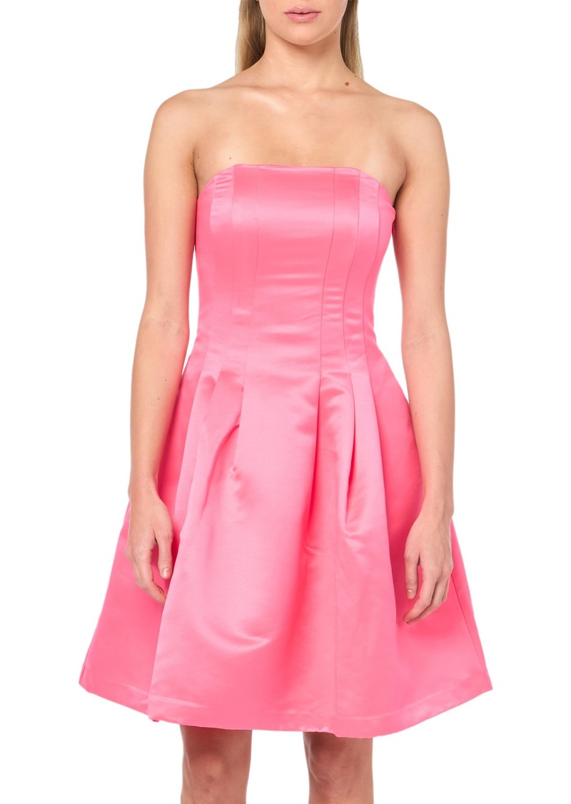 Trina Turk Women's Strapless Satin Cocktail Dress