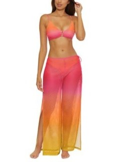 Trina Turk Womens Sun Opal O Ring Bikini Top Ombre Crochet Cover Up Pants