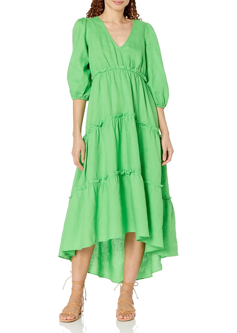 Trina Turk Women's Tiered A line Linen Dress