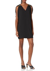 Trina Turk Women's V Neck Dress with Hardware