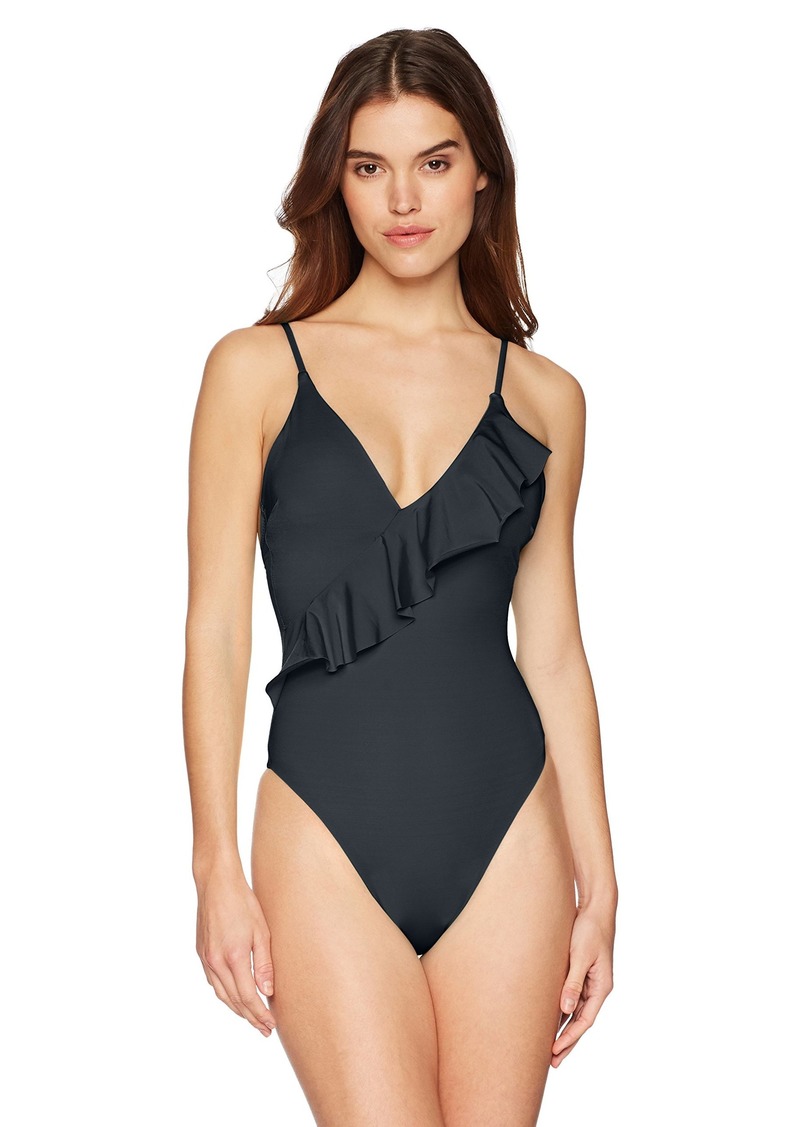 trina turk ruffle one piece