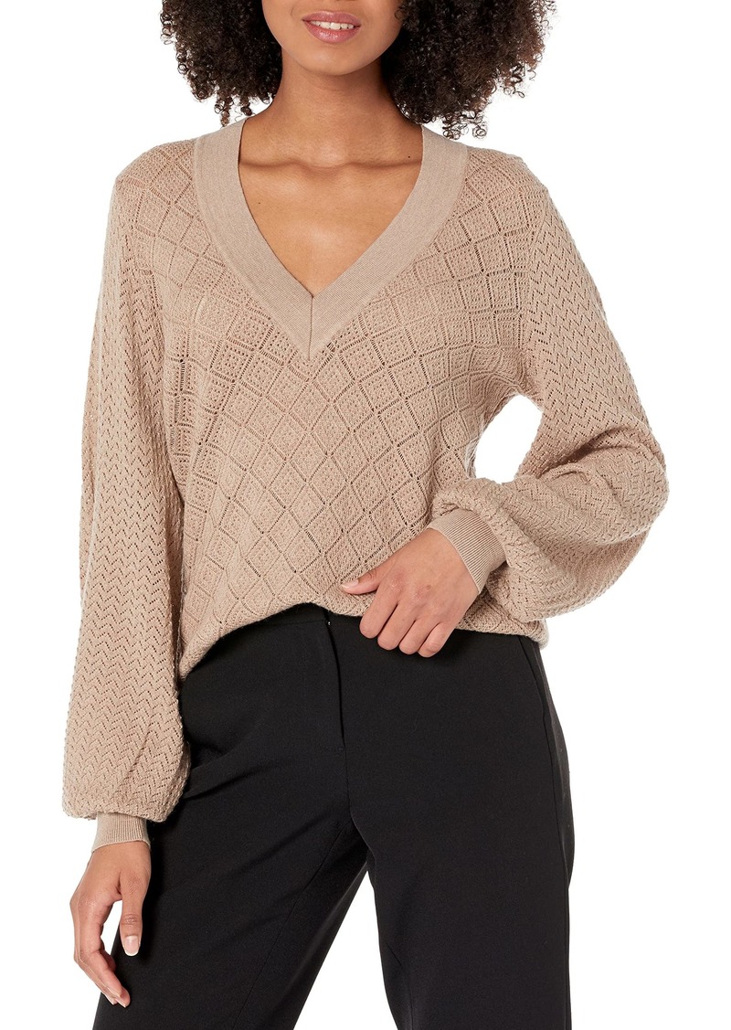 Trina Turk Women's V Neck Sweater  Extra Large