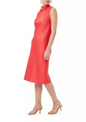 Trina Turk Ulani Satin Cowlneck Dress