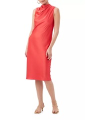 Trina Turk Ulani Satin Cowlneck Dress