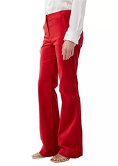 Trina Turk Westport Cotton-Blend Straight-Leg Pants