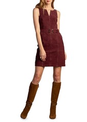 Trina Turk Wine Country Sultana Belted Suede Mini Dress