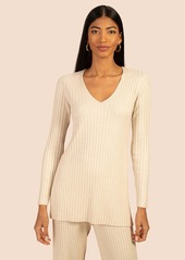 TRINA TURK  ZOEY V-NECK PULLOVER / NEUTRAL MULTI