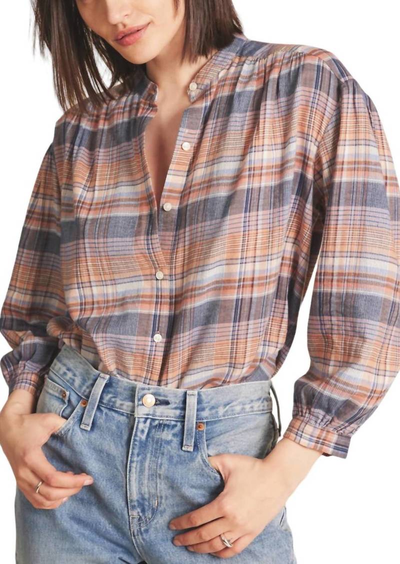 Trovata Lily Blouse In Eclipse Plaid