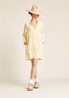 Trovata Lucca Shift Dress In Yellow Awning Stripe