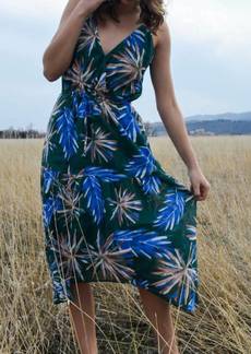 Trovata Lucia Strappy Dress In Palm Print