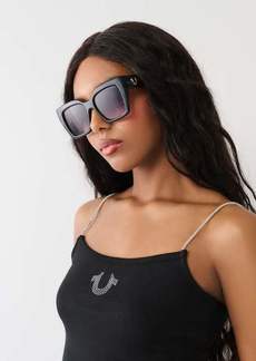 True Religion Black Square Sunglasses