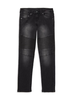 True Religion Boy&#8217;s Faded Moto Skinny Jeans