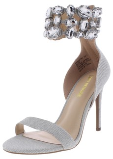 True Religion Braelynn Womens Embellished Ankle Wrap Evening Heels