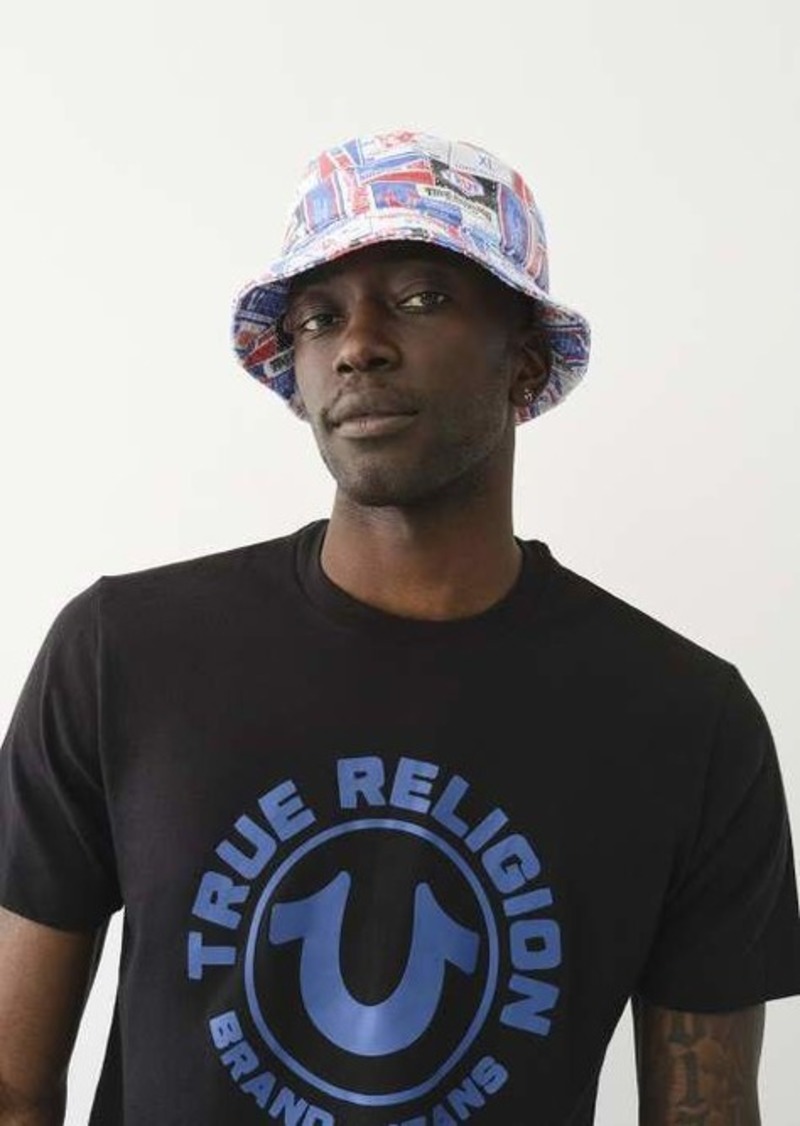 True Religion Branded Print Bucket Hat