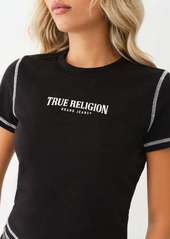 True Religion Contrast Stitch Baby Tee