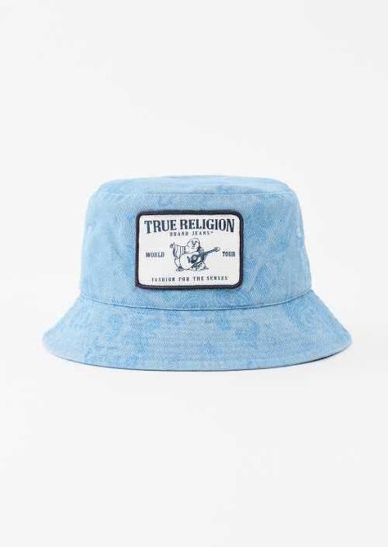 True Religion Denim Paisley Bucket Hat