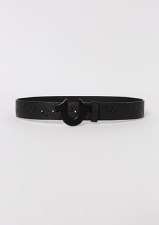 True Religion Embossed Horseshoe Buckle Belt