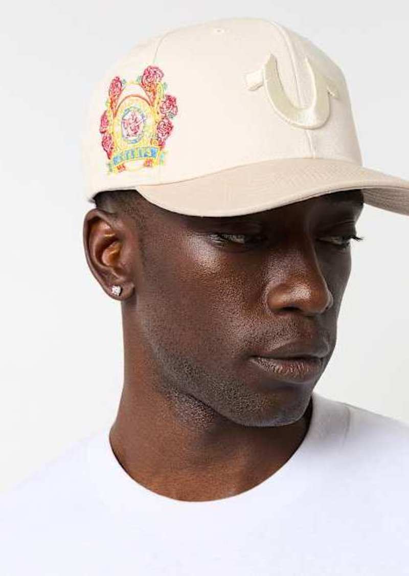 True Religion Embroidered Rose Hat