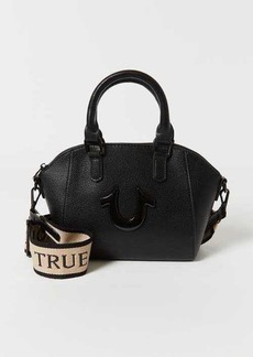 True Religion Faux Leather Horseshoe Satchel Bag
