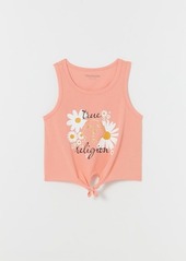 True Religion Girls Daisy Glitter Buddha Logo Tank Top