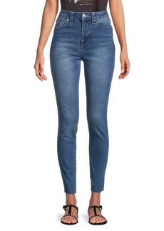 True Religion Halle Mid Rise Faded Wash Jeans
