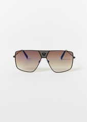 True Religion Hs Logo Metal Aviator Sunglasses