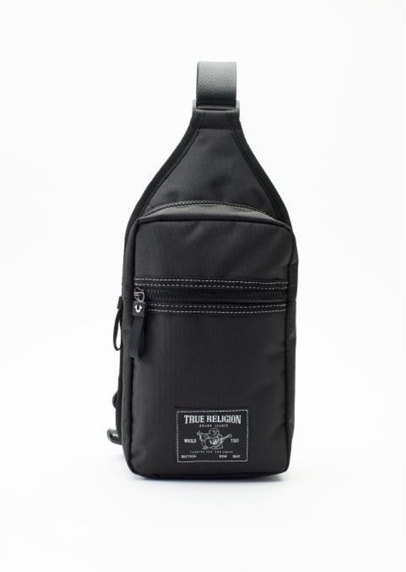 True Religion Logo Patch Sling Bag