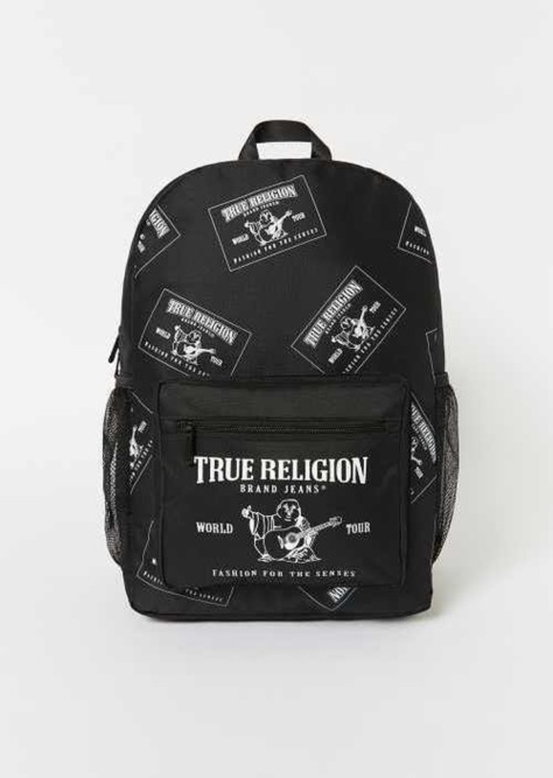 True Religion Logo Print Backpack
