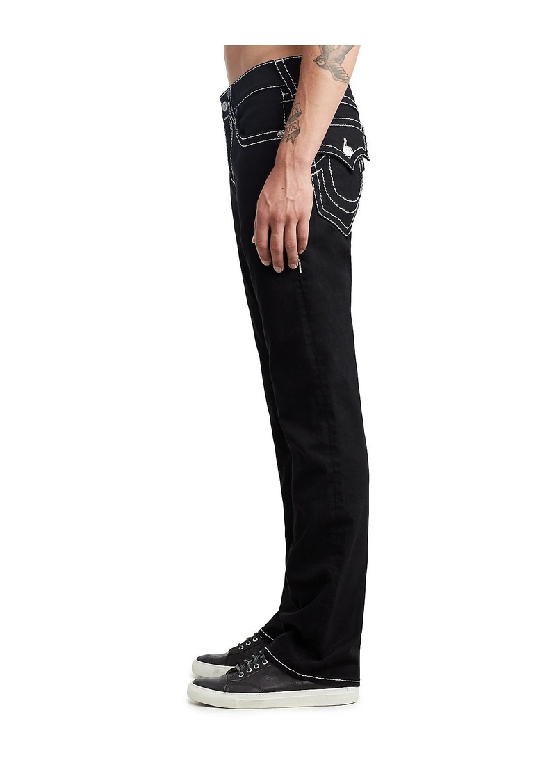True Religion Brand Jeans Men's Ricky Big T Straight Flap Jean