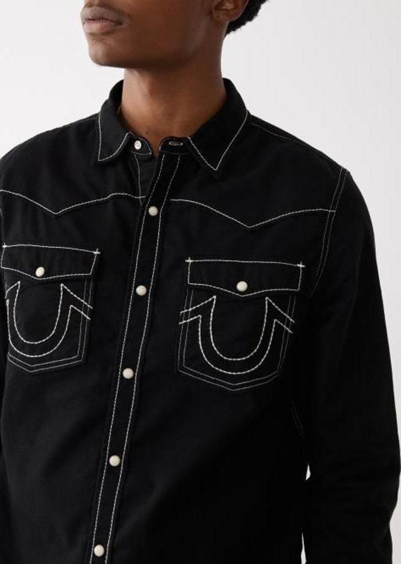 True Religion Men's Big T Western Shirt