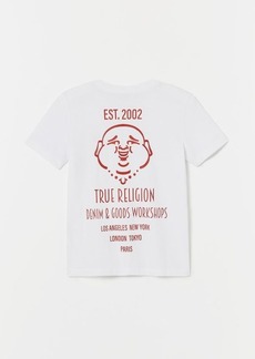 True Religion Men's Boys Buddha Logo Tee