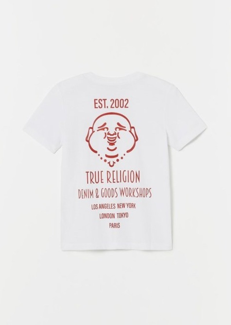 True Religion Men's Boys Buddha Logo T-Shirt