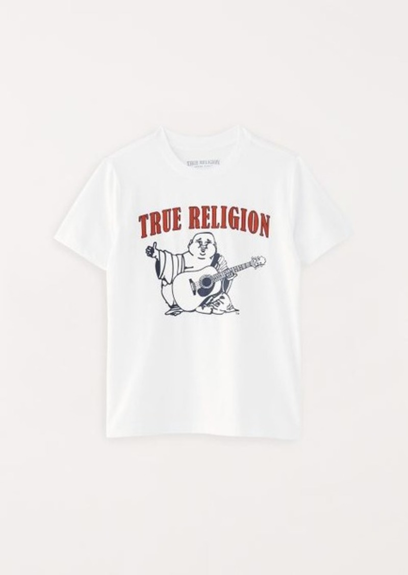 True Religion Men's Boys Buddha Logo T-Shirt