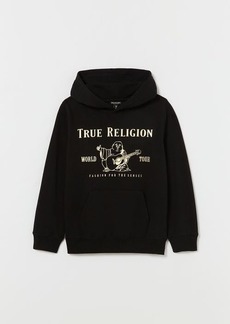 True Religion Men's Boys Foil Buddha Logo Hoodie