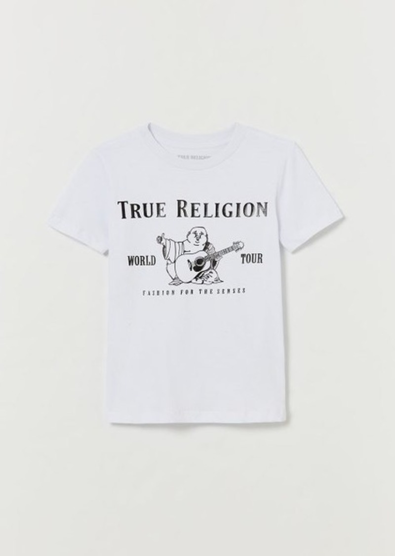 True Religion Men's Boys Foil Buddha Logo Tee