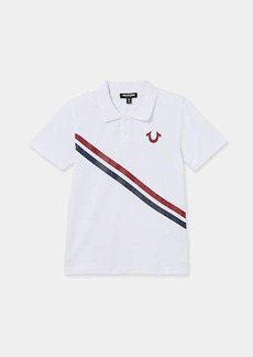 True Religion Men's Boys Horseshoe Striped Polo Shirt