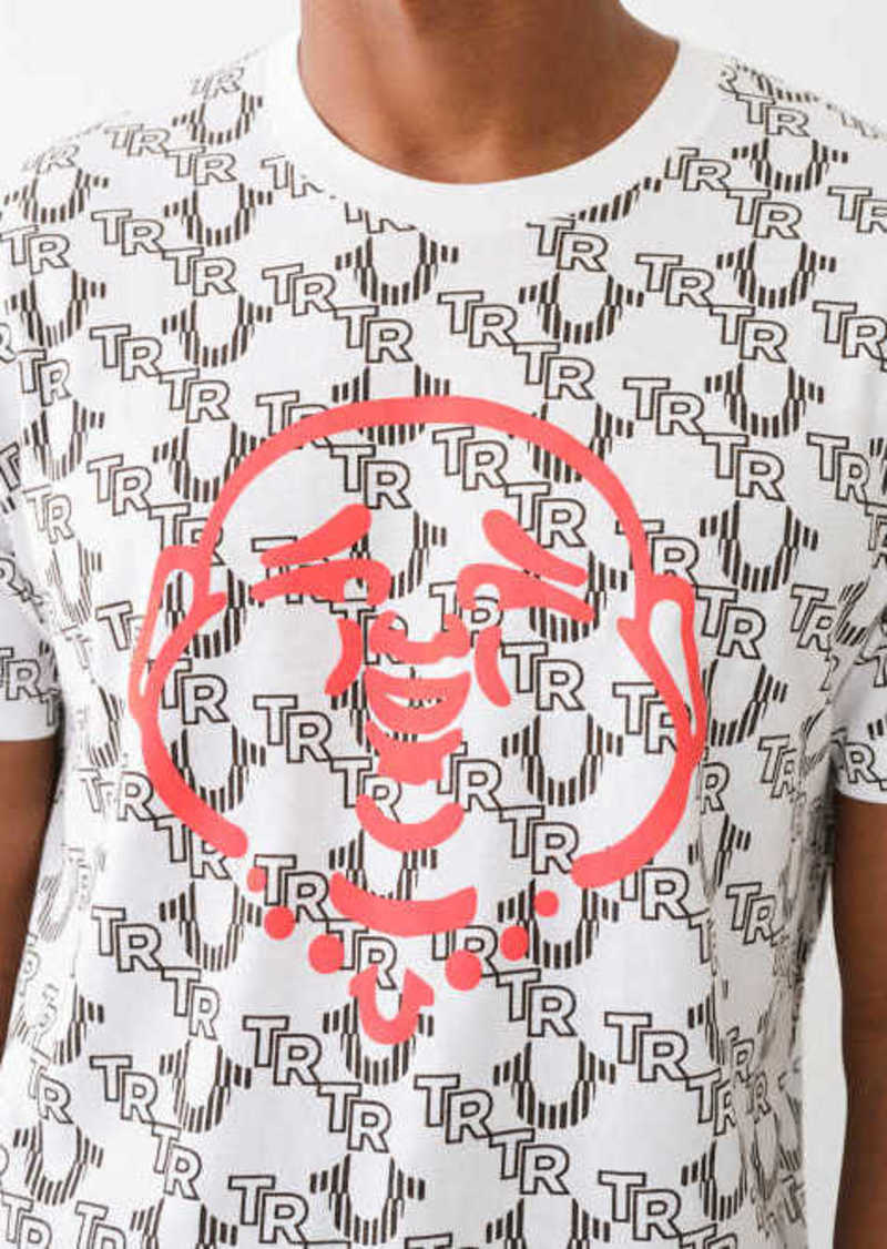 True Religion Men's Buddha Face TR Monogram T-Shirt