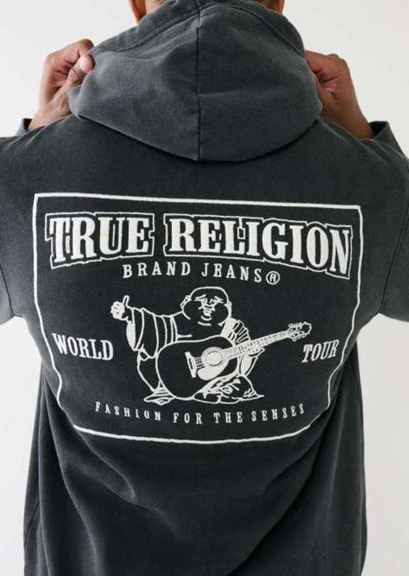 True Religion Men's Buddha Logo Vintage Wash Hoodie