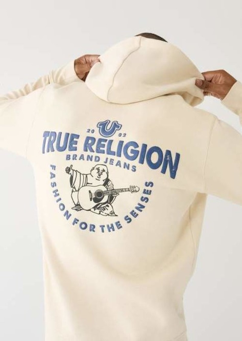 True Religion Men's Buddha Logo Zip Hoodie