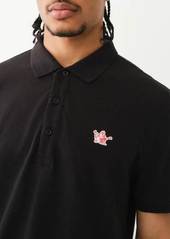 True Religion Men's Buddha Patched Logo Polo Shirt