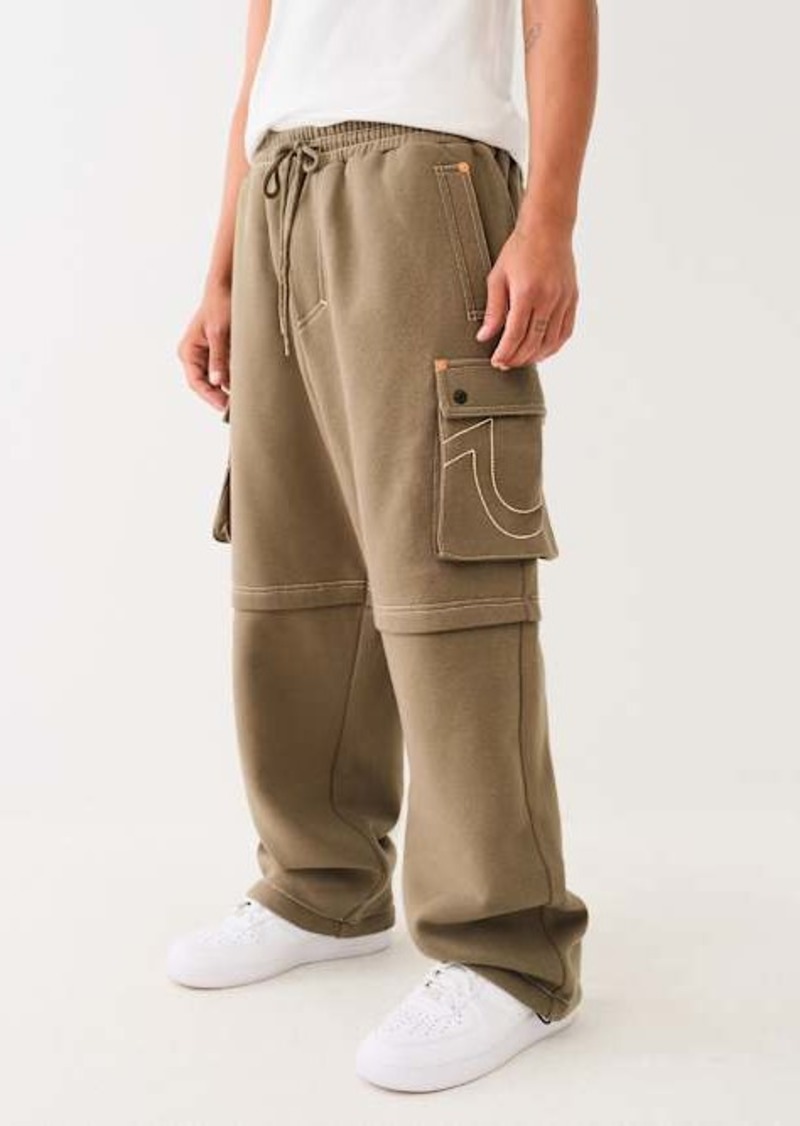 True Religion Men's Cargo Baggy Remix Sweat Pant