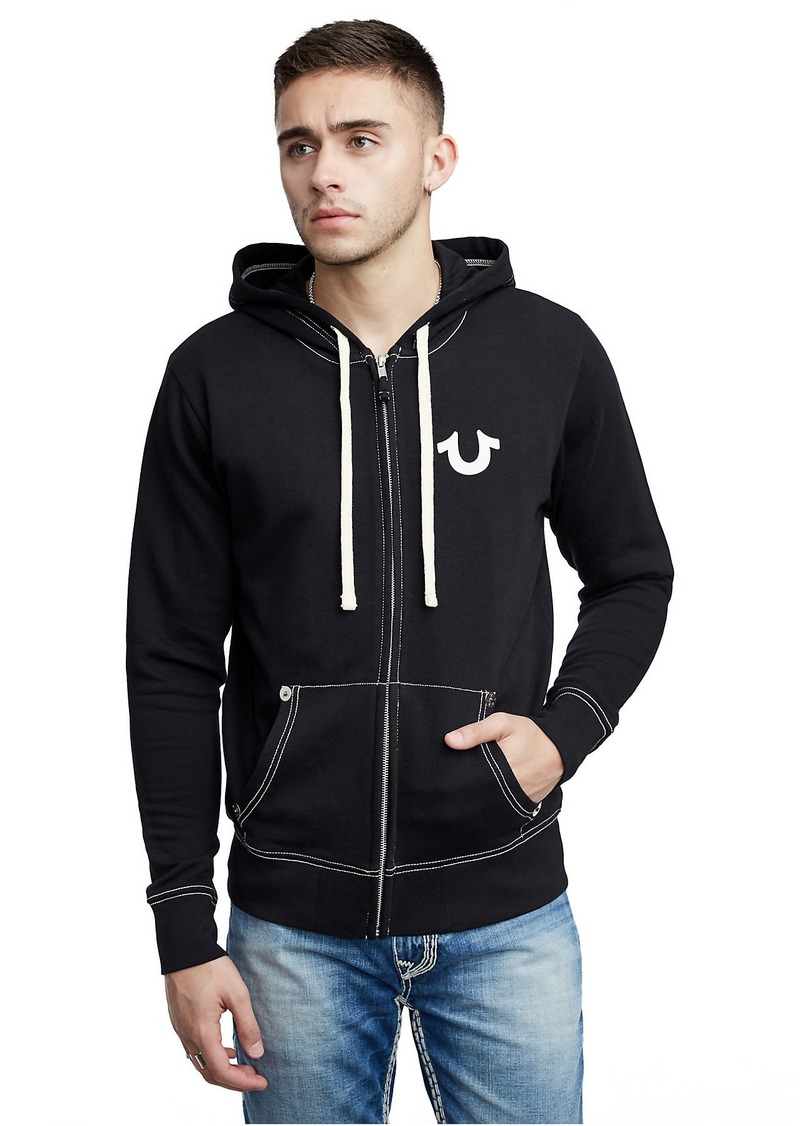 true religion black zip hoodie