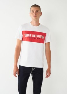 True Religion Men's Color Block True Logo Tee