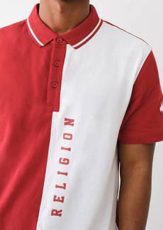 True Religion Men's Colorblock Logo Polo Shirt